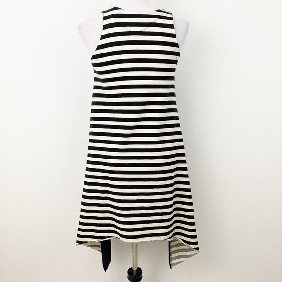 Heel Athens Lab Organic Cotton Giraffe Tank Dress Size S Sharkbite Hem Stripes - Picture 4 of 12